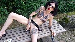 Lucy Ravenblood Smokes And Uses Dildo In Public Park