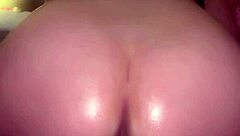 Creamy Hairy Pussy Bounces On Fat Dildo!