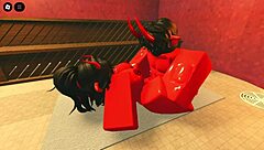 this demon girl seducing me with her hot oiled body in the sauna on roblox
