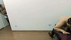 Blonde Bent Over for Rough Anal by Black Stud and Cuckold