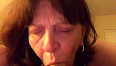 Granny Carmen Delivers Deepthroat Blowjob on Cock in Amateur POV Sucking