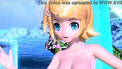 kagamine rin's love song project diva nude mod reveals her full goddess body