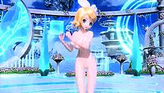 kagamine rin's love song project diva nude mod reveals her full goddess body