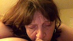 Granny Carmen Delivers Deepthroat Blowjob on Cock in Amateur POV Sucking