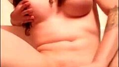 Shemale rides a dildo hard