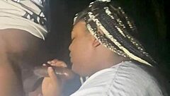 Sexy BBW Sucks Dick and Gets Fucked in Creepy Dark Forest