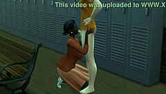 Fortune's adventure in the sucking scene of anime cartoon.