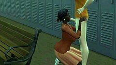 Fortune's adventure in the sucking scene of anime cartoon.