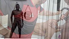 Behind the scenes of Ana Julia Carioca's first porn shoot where she screams during rough blowjob and orgasm.