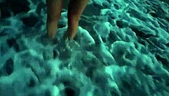 Blonde Shows Tits And Sucks Cock On Public Beach