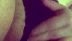 Latina masturbates in the morning, touching her boobs and tits