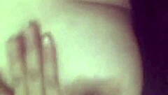 Latina masturbates in the morning, touching her boobs and tits