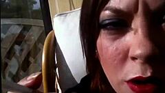 Sexy Bbw Tina Snua Lights Up Cork Cigarette with Drifts Snap Inhales Double Pumping Nose Exhales