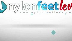 Look At Those Sexy Teen Feet In Nylons!