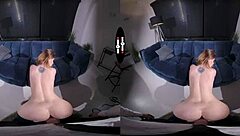 redhead gets punished in dark room vr
