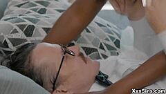 robby hides under wedding dress for blowjob 😍