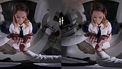 redhead gets punished in dark room vr