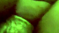 Horny Black Model Gagged Handcuffed Getting Dick Rides Glass Dildo And Playing With Pussy