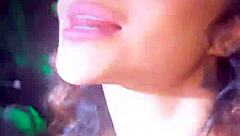 Colombian babe flashes big tits outdoors in live sex show 😍