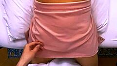 Student invites stepmom to room, beyond caresses.