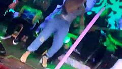 Colombian babe flashes big tits outdoors in live sex show 😍