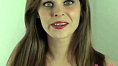 Livia fingers pussy, sucks big cock.