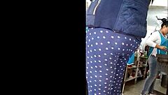 A voyeur spies on an ass hidden in quesadillas during a sneaky encounter