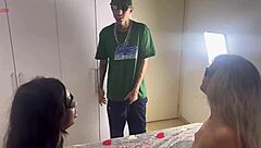 Skinny bisexual Mii Angels takes big cock from cousin