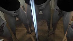 I watch six cocks cum in mirror