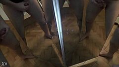 I watch six cocks cum in mirror