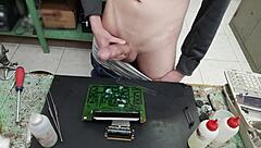 blasting massive cumshot on client's machine