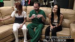 i'm blaire celeste sucking cock in nurse gloves getting cum blasted