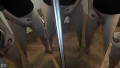 I watch six cocks cum in mirror