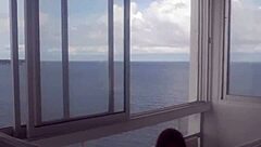 From the start, she licks the petite blonde's hairless pussy non-stop, savoring her juices before doggystyle fucking.