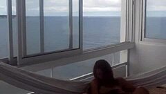 From the start, she licks the petite blonde's hairless pussy non-stop, savoring her juices before doggystyle fucking.