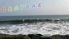 Couple Voyeur Play at Public Bar and Beach