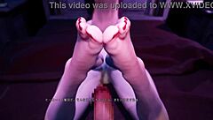 Beautiful Woman Gives Footjob Orgasm