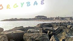 Couple Voyeur Play at Public Bar and Beach