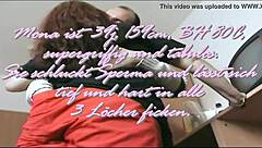 german bitch rented for blowbang and bukkake session