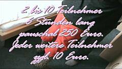 german bitch rented for blowbang and bukkake session