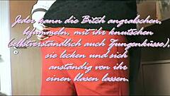 german bitch rented for blowbang and bukkake session