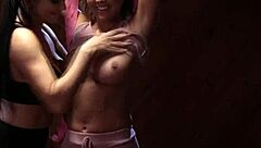 Wild Lesbian Box Training with Dillion Harper and Romi Rain Reaching Intense Orgasms