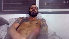 Jerk till burst with pierced nipples