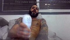 Jerk till burst with pierced nipples