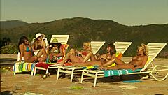 Eva Angelina deepthroats and fucks outdoors.