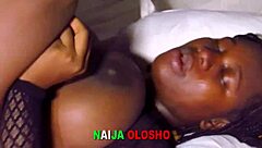 Naija Olosho Lets Black Monster Cock Lick and Fuck Her Fat Tits Missionary!