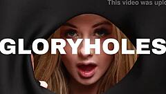 British teen feels intense pleasure during sloppy blowjob and tit wank in lingerie