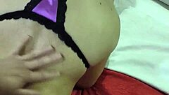 cute violet bends over for doggystyle sucking