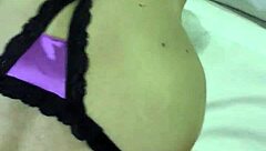 cute violet bends over for doggystyle sucking