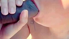 Construction worker fucks my ass in public, i beg him to cum inside